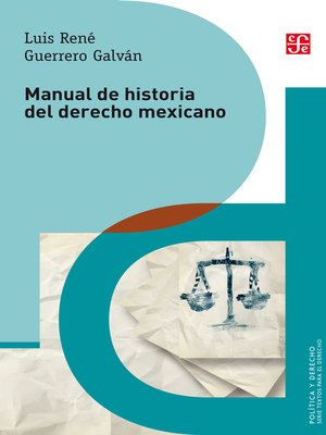 cover image of Manual de historia del derecho mexicano